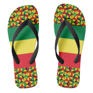 Reggae Flip-Flops Rasta Vibrations Flip Flops