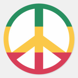 Reggae-Friedensflagge Runder Aufkleber