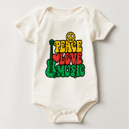 Reggae-FriedensLiebe-Musik Baby Strampler