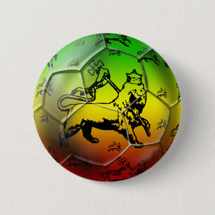 Reggae-Fußball - Rasta Fußball-Fußballteam Button