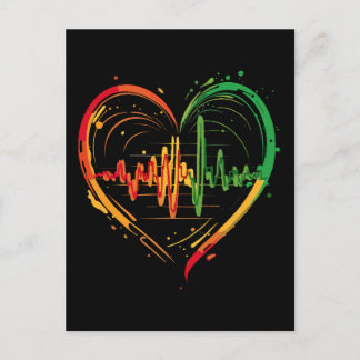 Reggae Heart Beat Postkarte