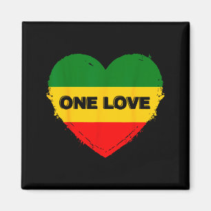 Reggae Herz Eine Liebe Rasta Reggae Musik Rastafar Magnet