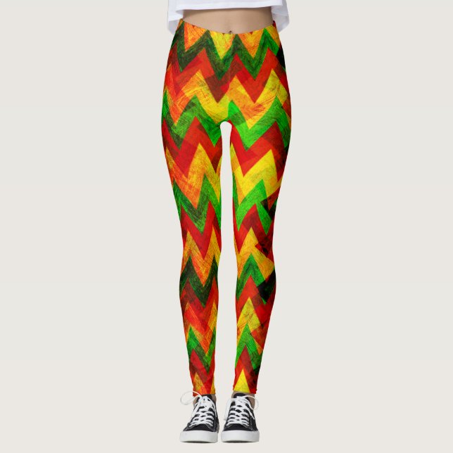 Reggae - Jah Rastafara - Power Yoga Leggings (Vorderseite)