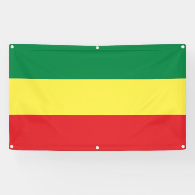 Reggae Jah Rastafari Mouvement bannière rastafarie (Horizontal)