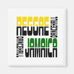 Reggae-Jamaika-Tanz-Hall-Würfel, 3 Farben Magnet