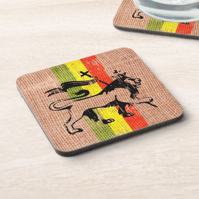 Reggae-König Löwe Untersetzer (Linke Seite)