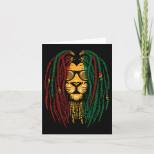 Reggae Lion Dreadlocks Wild Cat Rasta Africa Rasta Karte