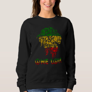 Reggae Lion of Judah Rasta Eine Liebe Rastafari Et Sweatshirt