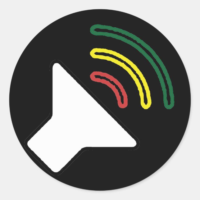 Reggae Listen Sticker (Vorderseite)