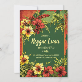 Reggae Luau Einladung