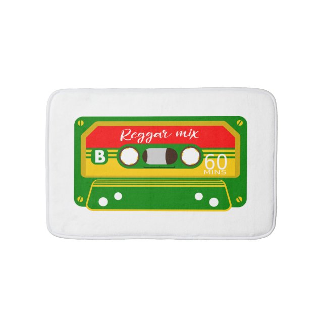 Reggae-Mix-Kassettenkassette 80er Badematte (Vorderseite)