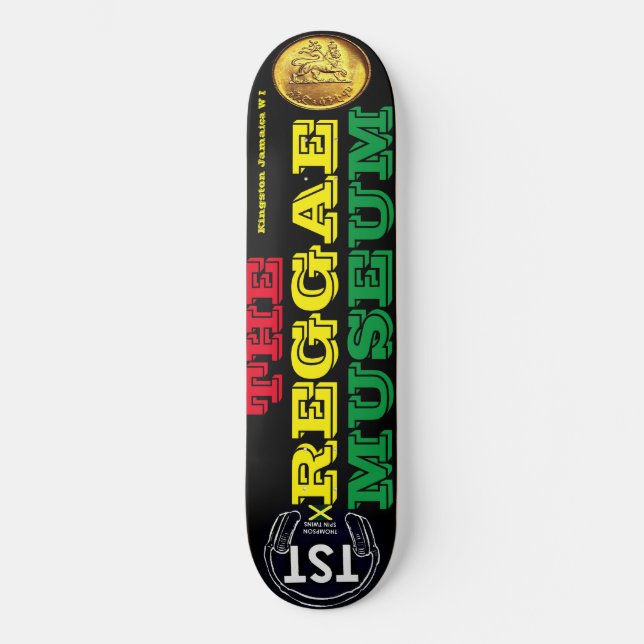 REGGAE MUSEUM 8 1/4" Skateboard Deck (Vorderseite)