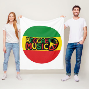 Reggae Music Design mit rastafari Stil und Farbe Fleecedecke