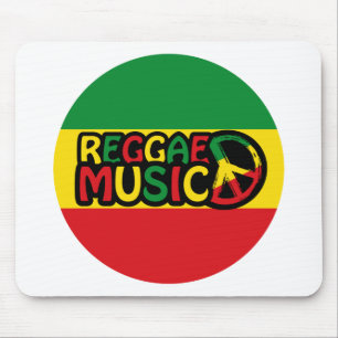 Reggae Music Design mit rastafari Stil und Farbe Mousepad