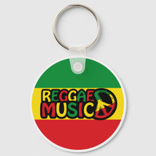 Reggae Music Design mit rastafari Stil und Farbe Schlüsselanhänger
