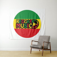 Reggae Music Design mit rastafari Stil und Farbe