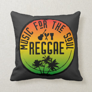 Reggae Music für das Soul Caribbean Rasta Quote Kissen
