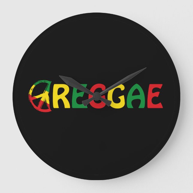 Reggae Music Große Wanduhr (Vorderseite)