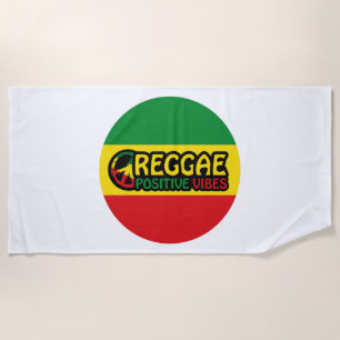 Reggae Music mit positivem Gesang und Reggae-Flagg Strandtuch