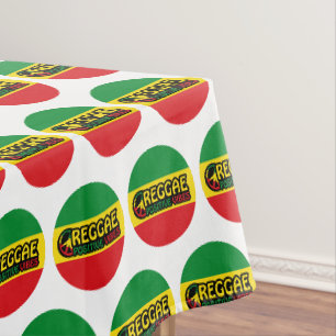 Reggae Music mit positivem Gesang und Reggae-Flagg Tischdecke