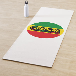 Reggae Music mit positivem Gesang und Reggae-Flagg Yogamatte