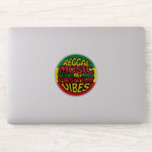 Reggae Music mit positiven Redewendungen Aufkleber