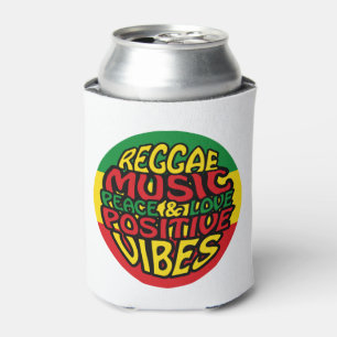 Reggae Music mit positiven Redewendungen Dosenkühler