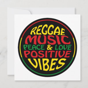 Reggae Music mit positiven Redewendungen und Zitat