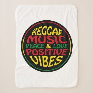Reggae Music mit positiven Redewendungen und Zitat Sherpadecke