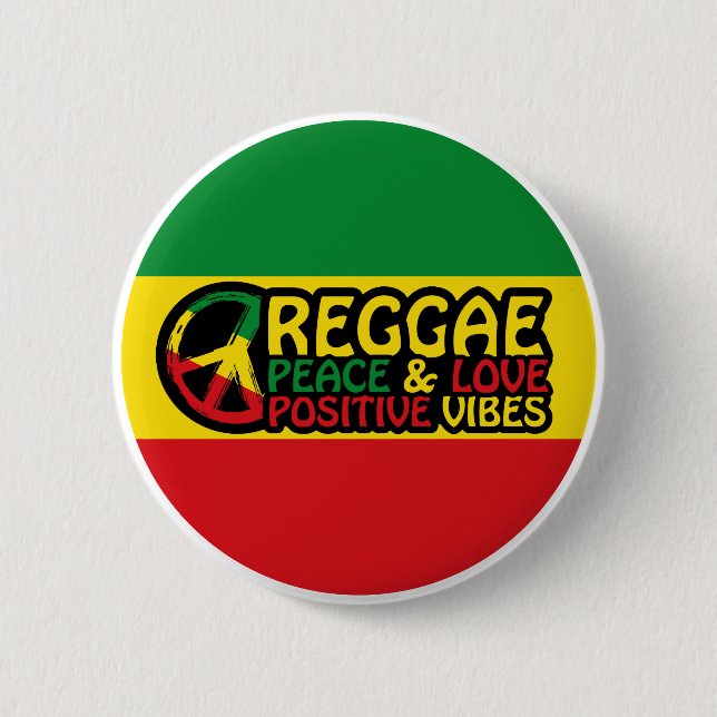 Reggae Music mit positiven Zitaten Button (Vorderseite)