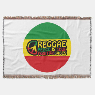 Reggae Music mit positiven Zitaten Decke