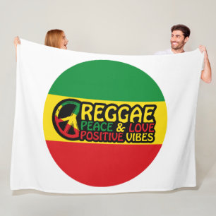 Reggae Music mit positiven Zitaten Fleecedecke