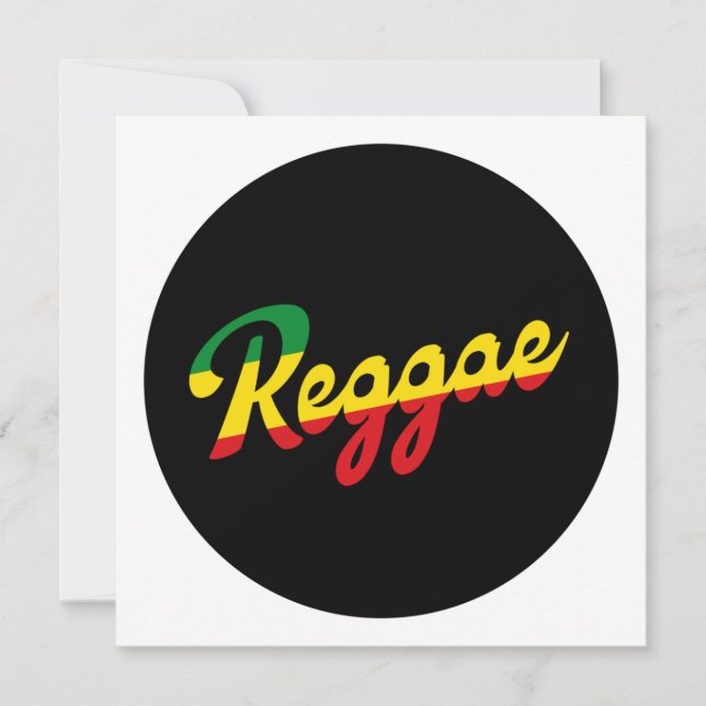 Reggae Music mit Reggae Flaggenfarben (Vorderseite)