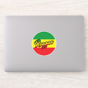 Reggae Music mit Reggae Flaggenfarben Aufkleber