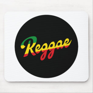 Reggae Music mit Reggae Flaggenfarben Mousepad