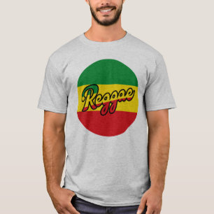 Reggae Music mit Reggae Flaggenfarben T-Shirt