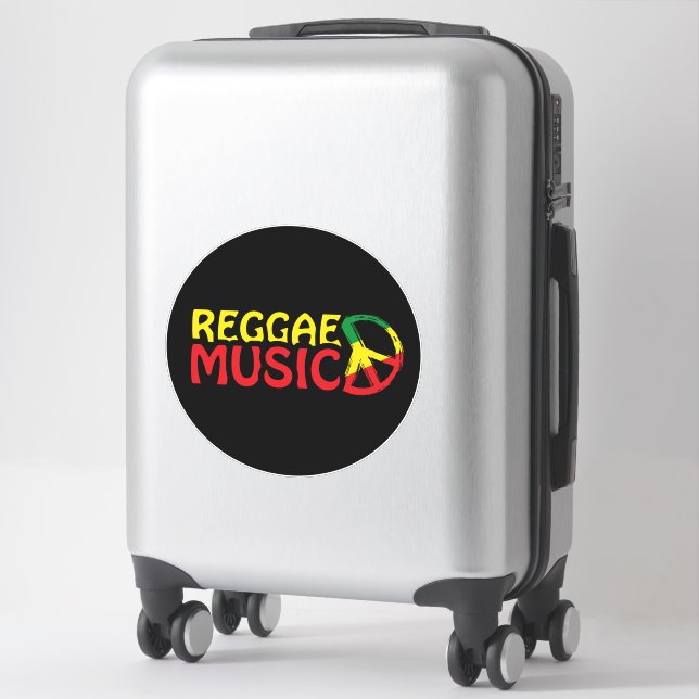 Reggae Music - model2b circle-black Aufkleber (Koffer)