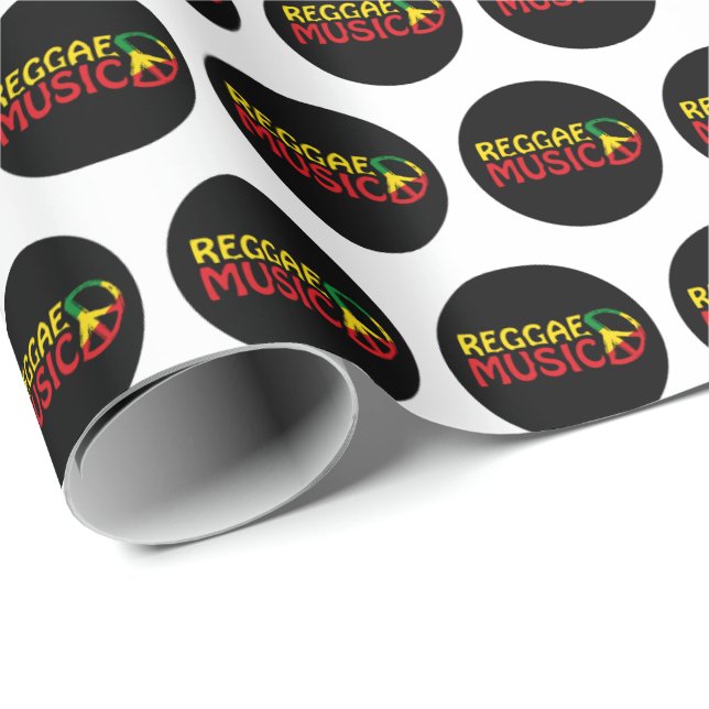 Reggae Music - model2b circle-black Geschenkpapier (Rolleneckpunkt)