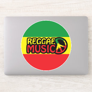Reggae Music, Reggae Art mit Friedenssymbol Aufkleber
