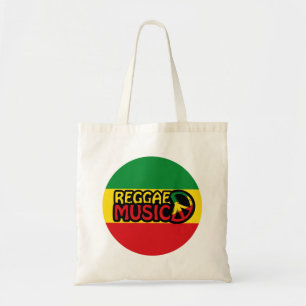 Reggae Music, Reggae Art mit Friedenssymbol Tragetasche