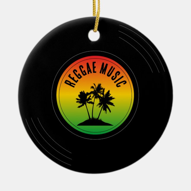 Reggae Music Vinyl Record Christmas Keramik Ornament (Vorne)