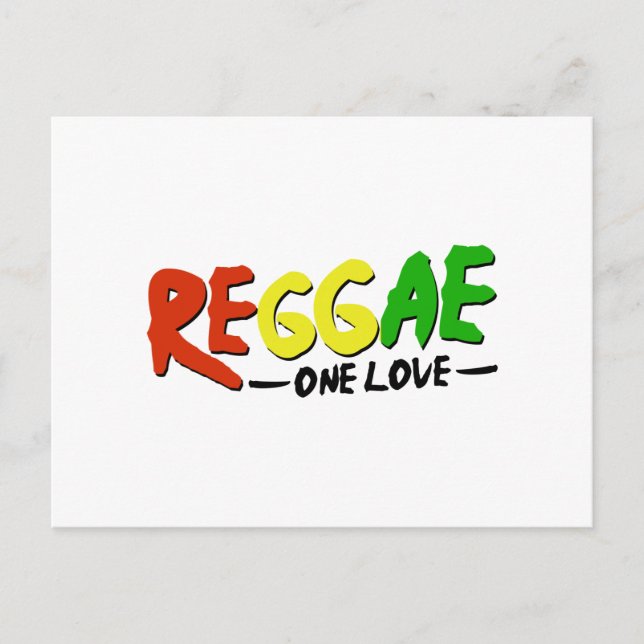 Reggae One Liebe Postkarte (Vorderseite)