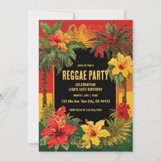 Reggae Party Birthday Einladung