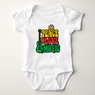 Reggae Peace Liebe Music Baby Strampler