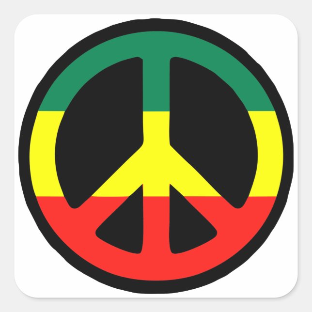 Reggae Quadratischer Aufkleber (Vorderseite)