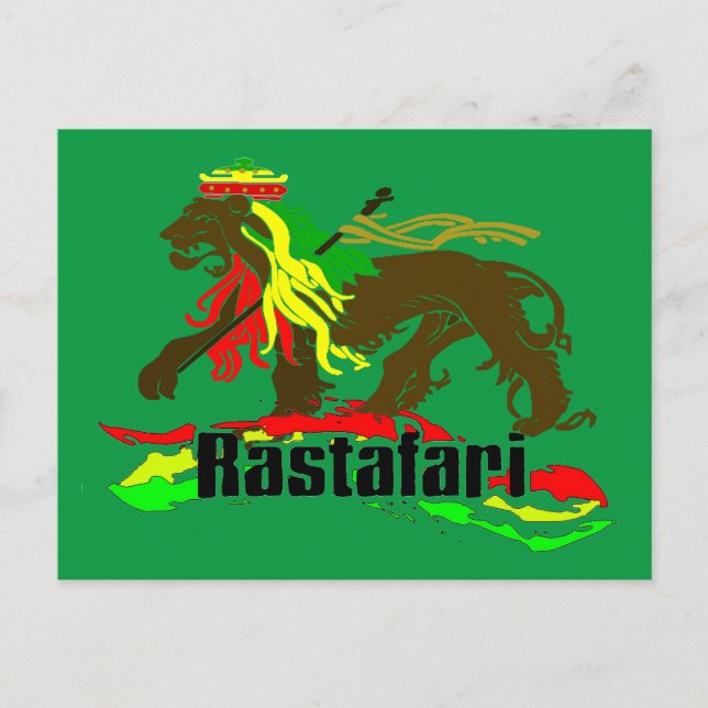 Reggae Rasta Iron, Lion, Zion 2 Postkarte (Vorderseite)