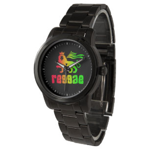 Reggae Rasta Lion Armbanduhr