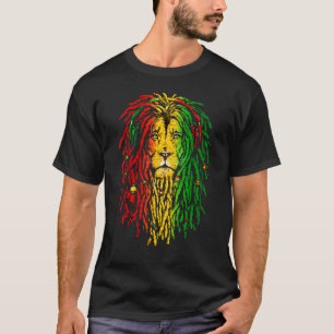Reggae Rasta Lion Rastafarian Lion Reggae Music T-Shirt