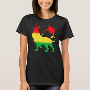 Reggae Rasta Löwe Rastafari Jamaika-Musik T-Shirt