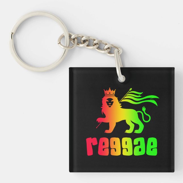 Reggae Rasta Löwe  Schlüsselanhänger (Vorderseite)